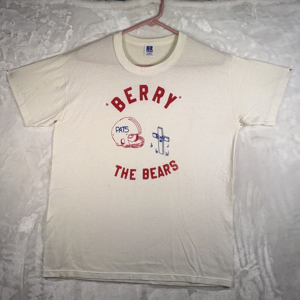 L SUPER BOWL XX NEW ENGLAND PATRIOTS v CHICAGO BEARS "Berry the Bears" 1 Stitch